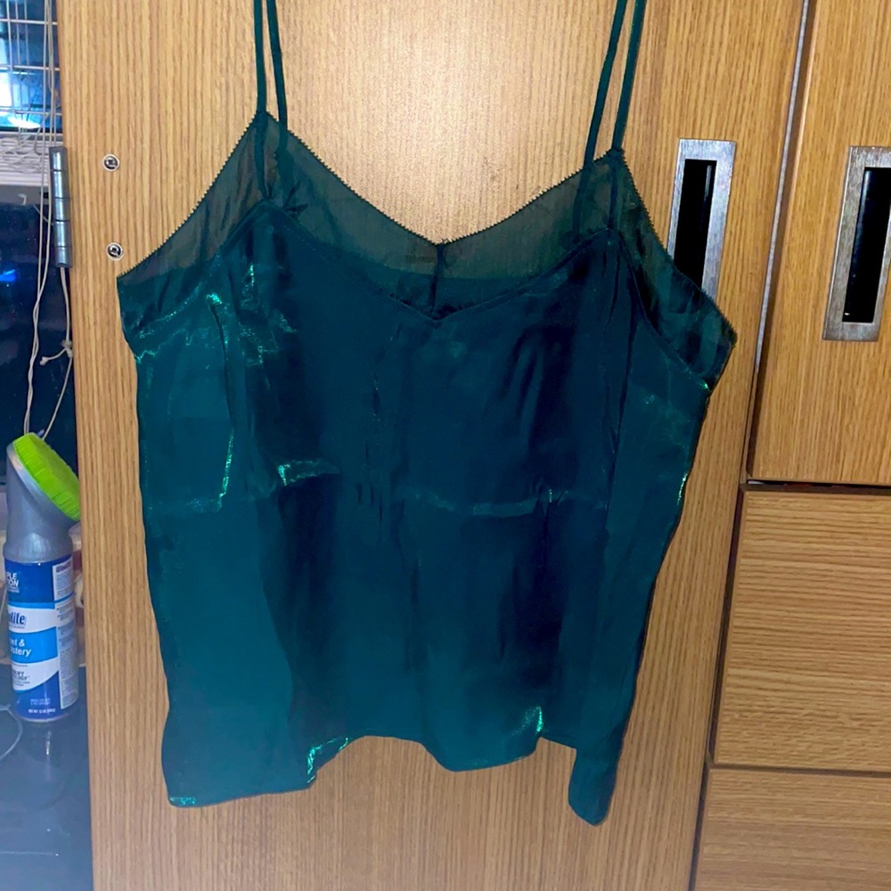 Green Satin Forever 21 Cami